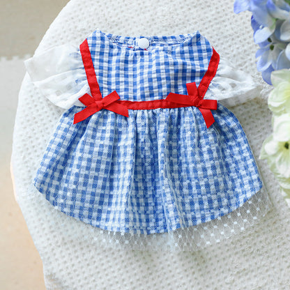 Dog Or Cat Clothes Apple Collar Skirt - canrusupet