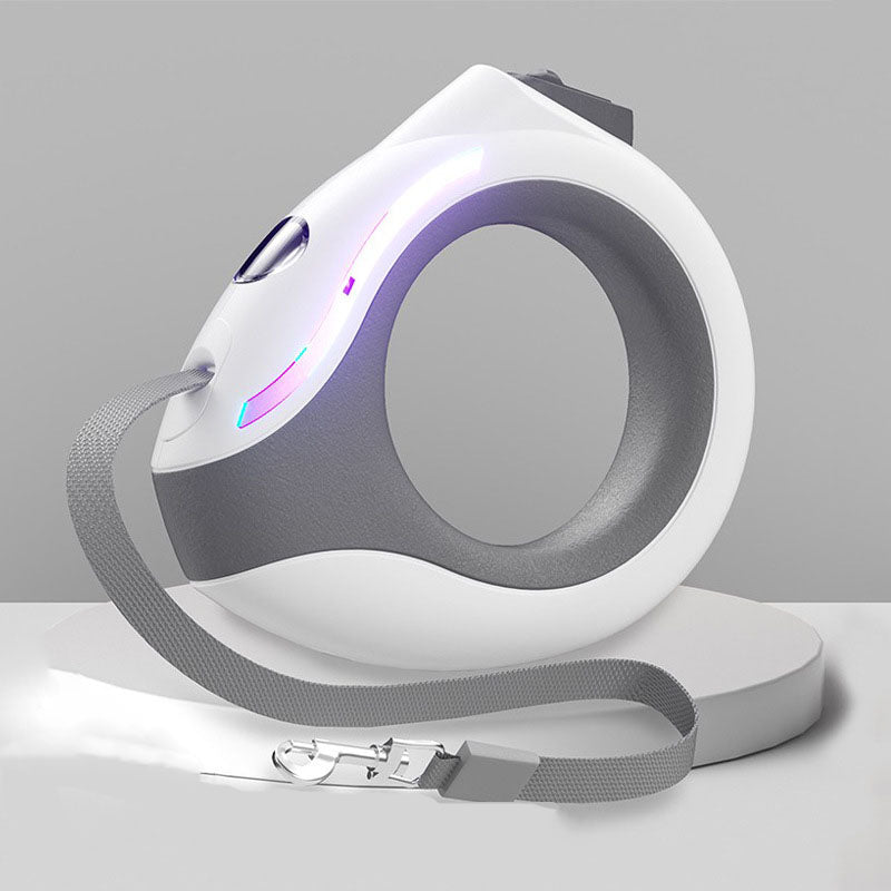 LED Retractable Dog Leash - Glowing Pet Lead For Night Walks canrusupet