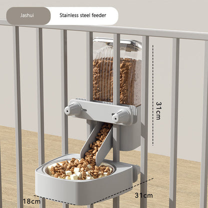 Adjustable Dog/Cat Water Fountain Bowl - Hanging Feeder canrusupet
