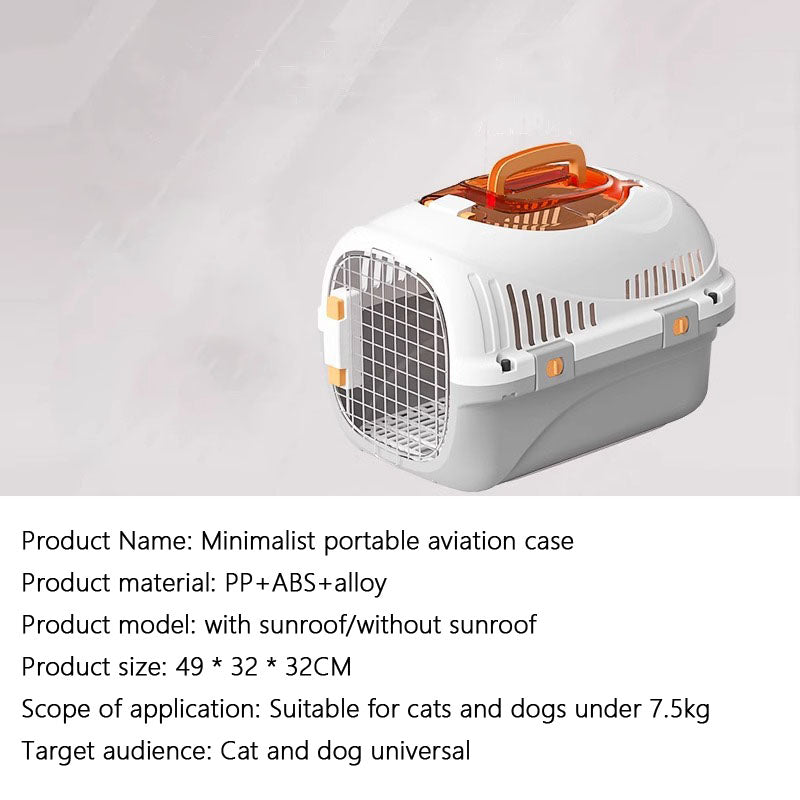 Portable Airline Pet Carrier – Hard-Sided Dog & Cat Travel Crate canrusupet