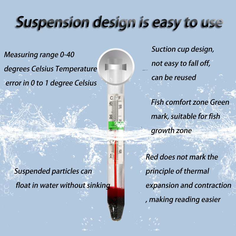 Fish Water Thermometer Aquarium Thermometer - canrusupet