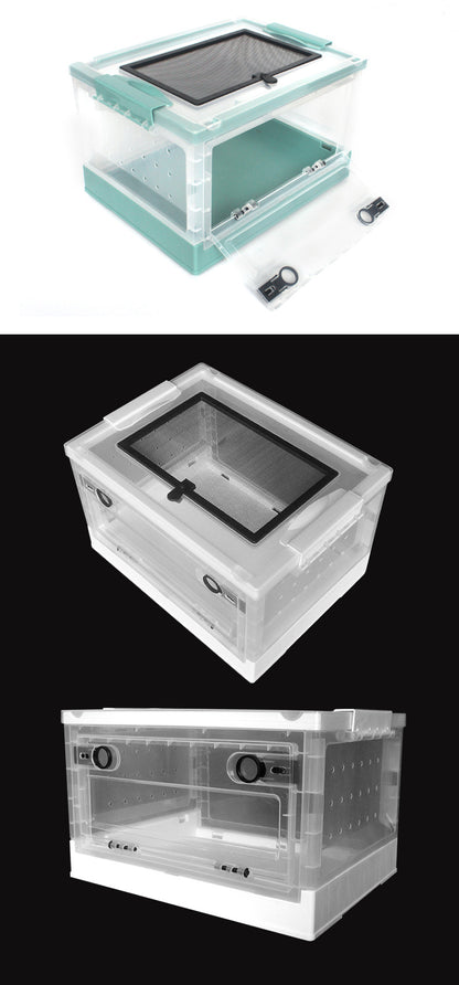 Foldable Breeding Box Cage For Chinchillas, Hamsters, Reptile Pets, Hedgehogs - canrusupet