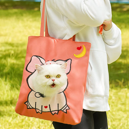 Crossbody With Pet Head Exposed Pet Carrier Bag For Dogs Cats canrusupet