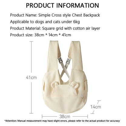 Pet Carrier Bag For Dogs & Cats - Crossbody Backpack canrusupet