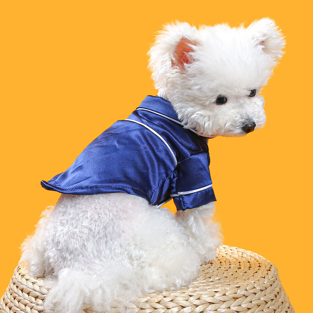 Dog Or Cat Clothes Silk pajamas - canrusupet