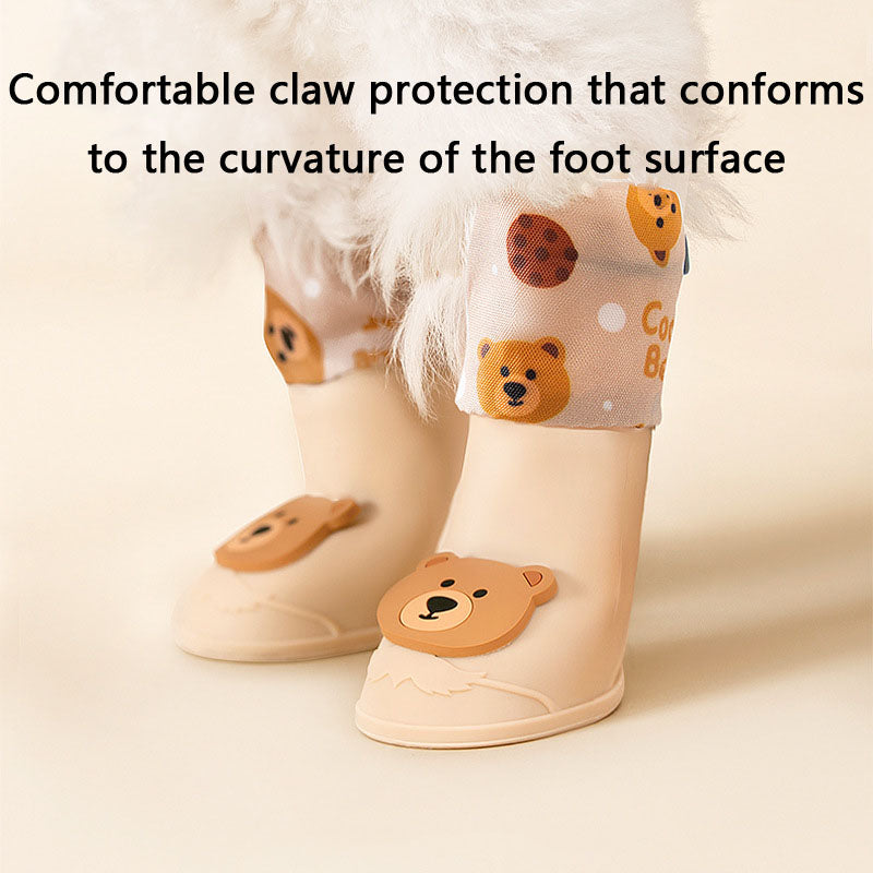 Dog Rain Boots: Waterproof Silicone High-Cuff For Small Dogs canrusupet