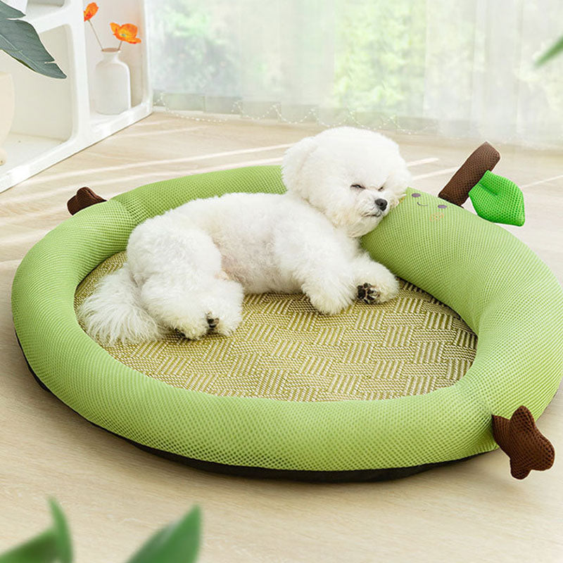 Cool Feeling Fruit Shape Backrest Type Cat Bed For Cats Dogs canrusupet