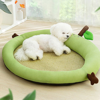 Cool Feeling Fruit Shape Backrest Type Cat Bed For Cats Dogs canrusupet