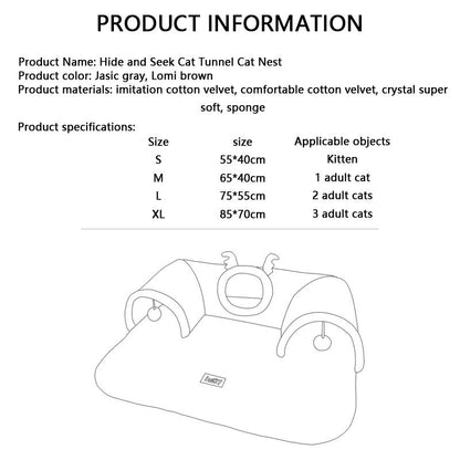 Deer Style Tunnel Design Dog Kennel Cat Nest canrusupet