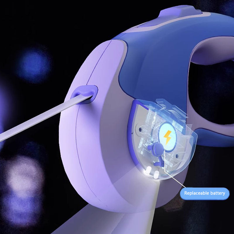Automatic Retractable And Luminous Dog Chain canrusupet