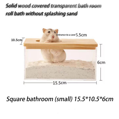 Hamster Clear Bath Room - canrusupet