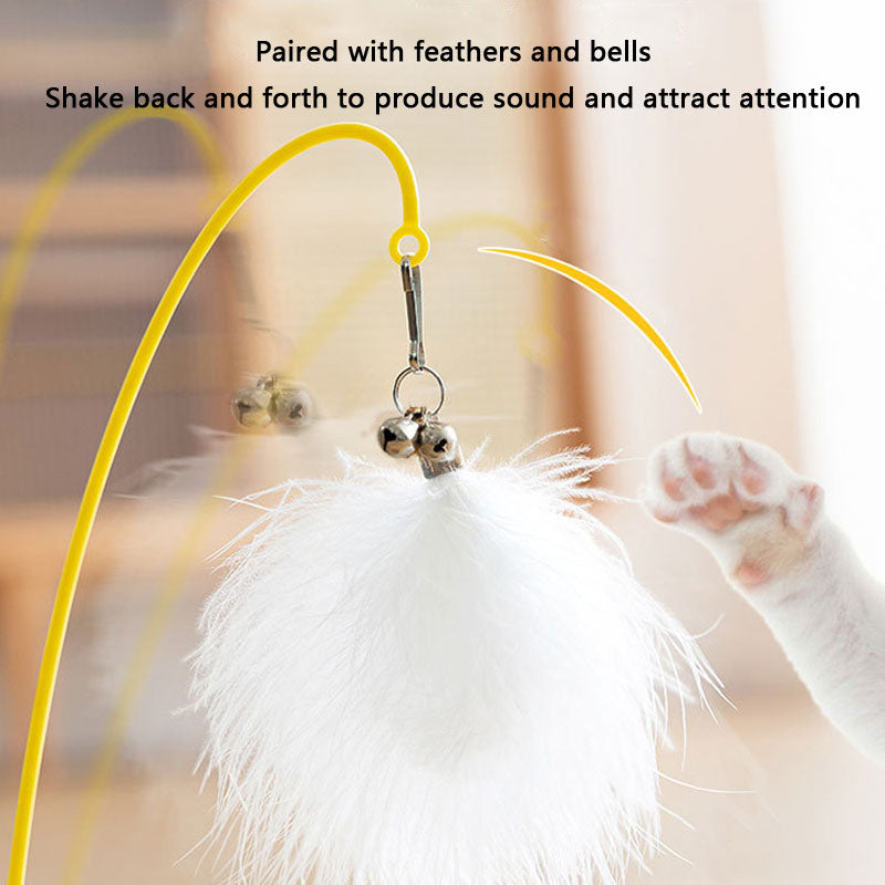 Interactive Catnip Toys With Feather, Bell & Mint Ball canrusupet