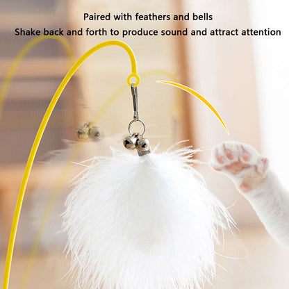 Interactive Catnip Toys With Feather, Bell & Mint Ball canrusupet