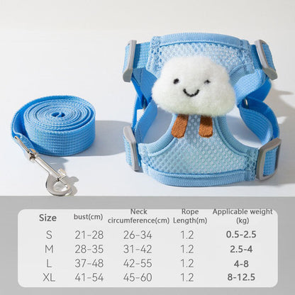 Cartoon Style Vest Style Dog Chain For Dogs Cats canrusupet