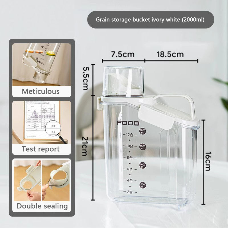Moisture-proof Sealing Dog Food Container With Scale canrusupet