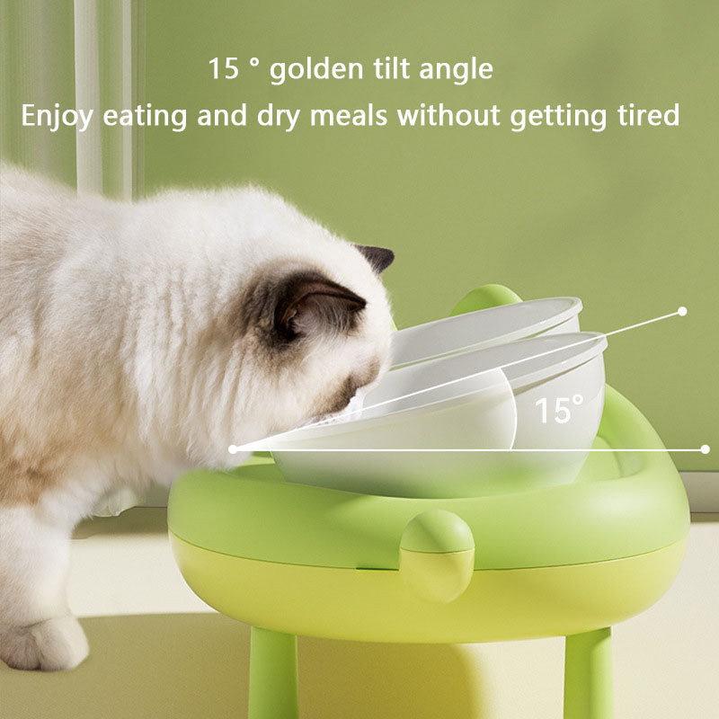 Elevated Ceramic Dog Bowl -  Anti-Tip & Neck Support Design canrusupet