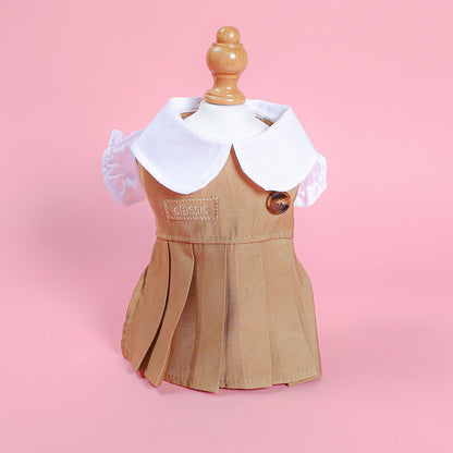 Dog Or Cat Clothes  Khaki dress - canrusupet