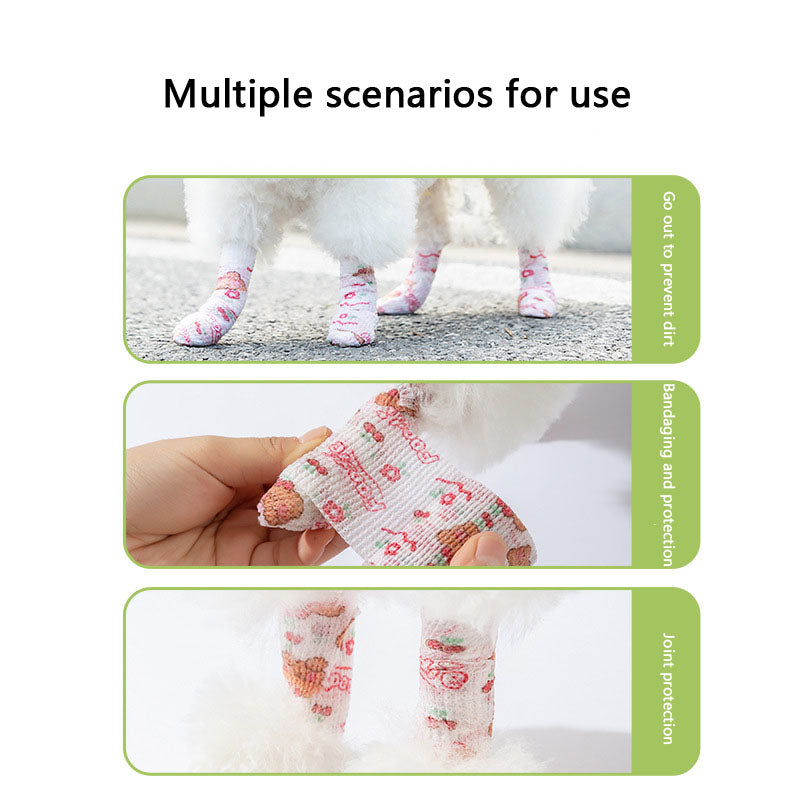 Disposable Dog Bandage Paw Wraps | Anti-Dirt Fit Outdoor Use canrusupet