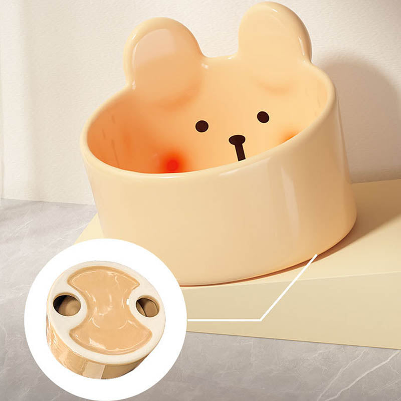 Large Caliber Cute Animal Shapes Ceramics Dog Bowl canrusupet