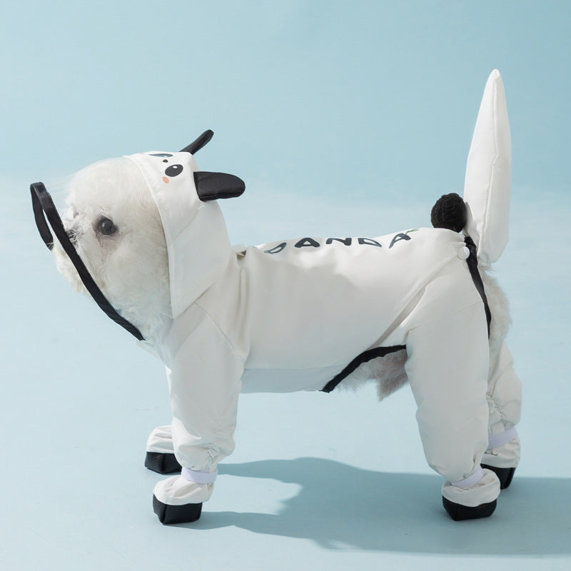 Dog Raincoat Waterproof 4-Legs Tail Protector For Small Dogs canrusupet