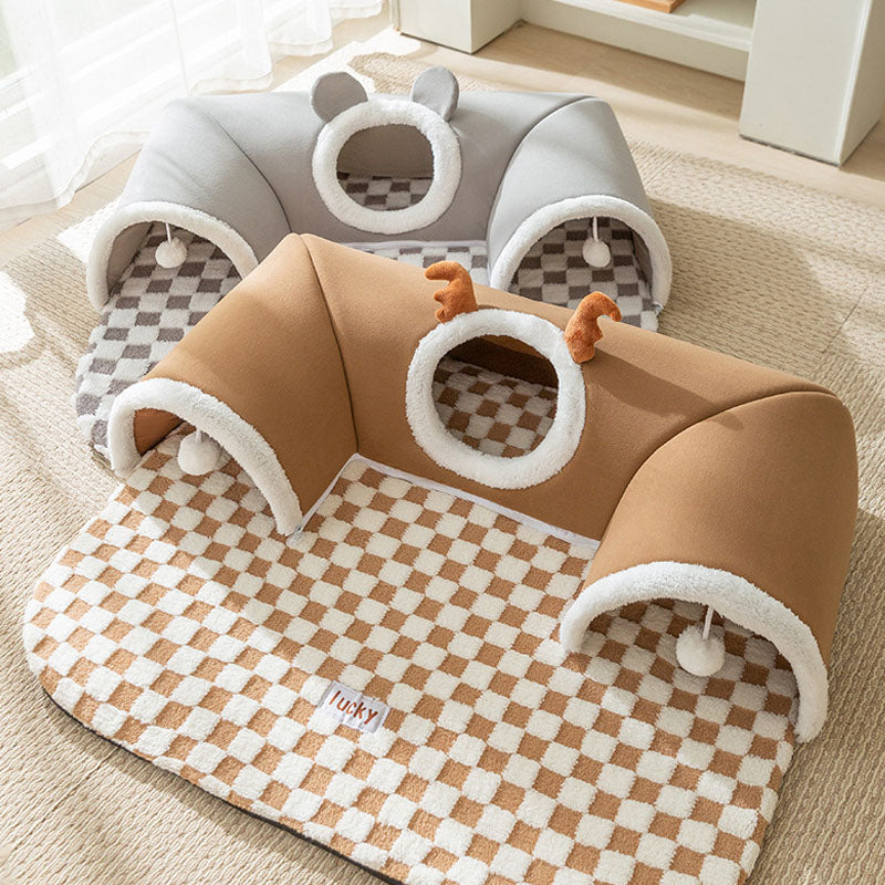 Deer Style Tunnel Design Dog Kennel Cat Nest canrusupet