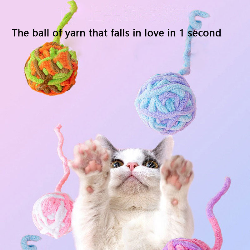 Cat Toys Plush Balls - Durable Chew, Kitten Boredom Relief canrusupet