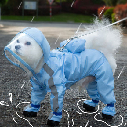 Full Package With Feet Dog Raincoat Suitable For Small Dogs canrusupet