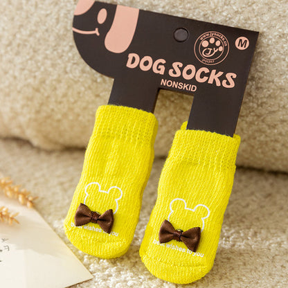 Non-slip Knitted Cotton Socks Of Dogs Cats canrusupet