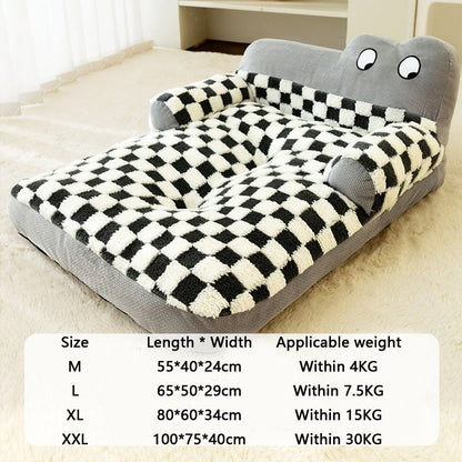 Big Eye Pattern Cool Feeling Sofa Style Dog Kennel For Pet canrusupet