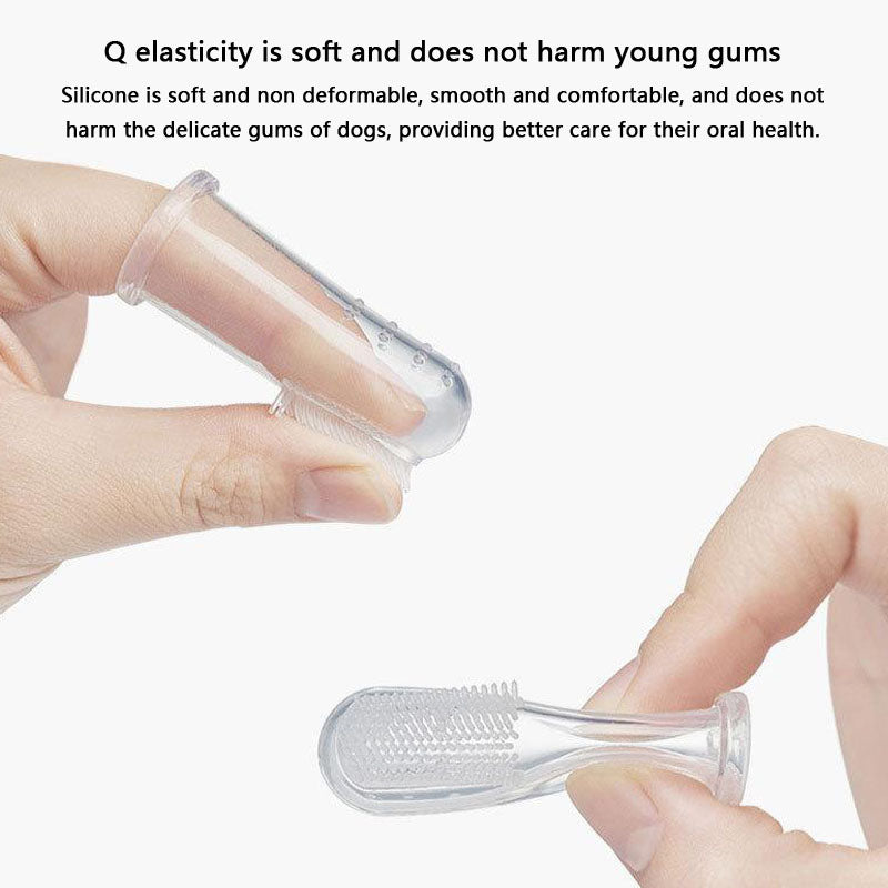 Silicone Rubber Finger Cuff Style Dog Toothbrush canrusupet