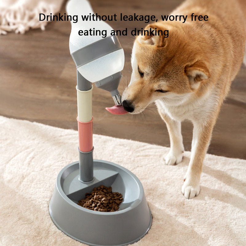 Adjustable Dog Bowl & Water Fountain - Anti-Tip Feeder For Pets canrusupet