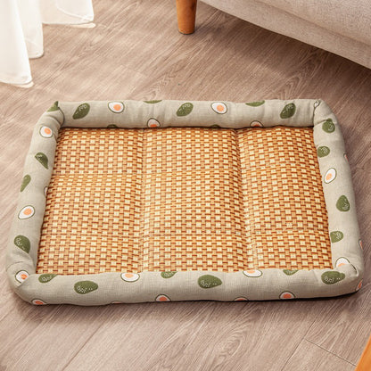 Pet Ice Mat Cat Kennel Rattan Mat - canrusupet