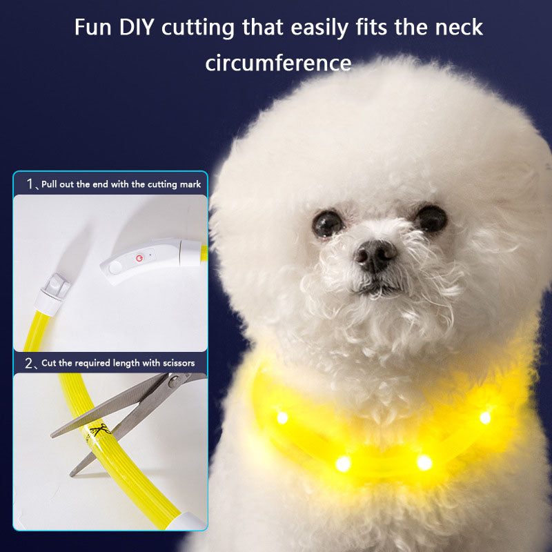 Glow Dog Choker Necklace – Rechargeable Adjustable Anti-Chew canrusupet