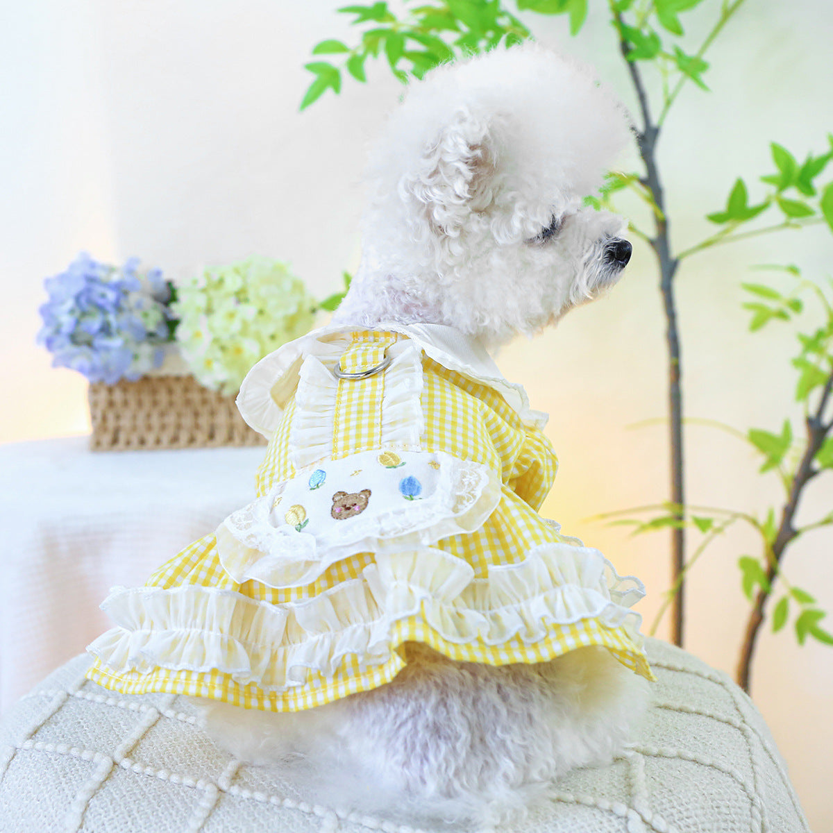 Dog Or Cat Clothes Basketball Casual  Dress Garden Bear Dress - canrusupet