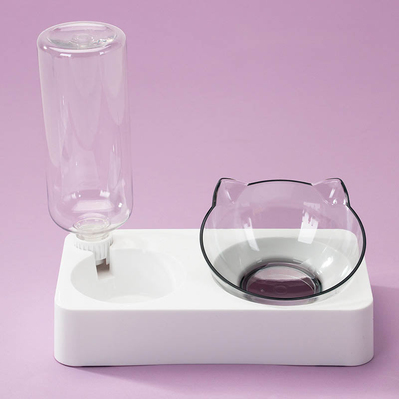 Double Bowl Style Dog Bowl Water Fountain Integrated Type canrusupet