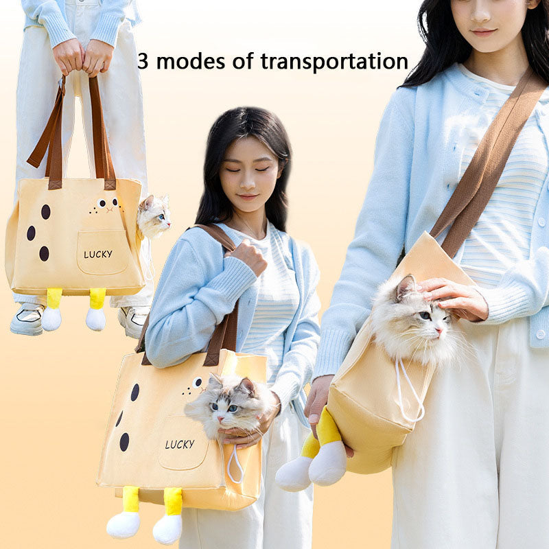 Breathable Pet Carrier Bag For Dogs & Cats Summer Canvas Bag canrusupet