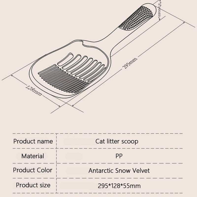 Simple Style White Large Size Cat Litter Scoop canrusupet
