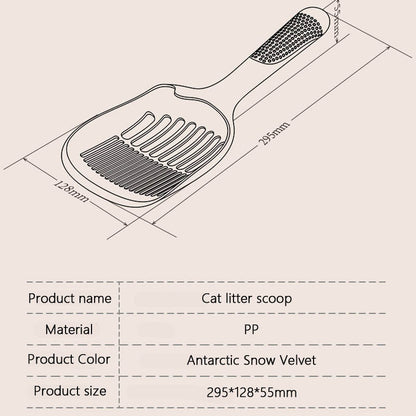 Simple Style White Large Size Cat Litter Scoop canrusupet