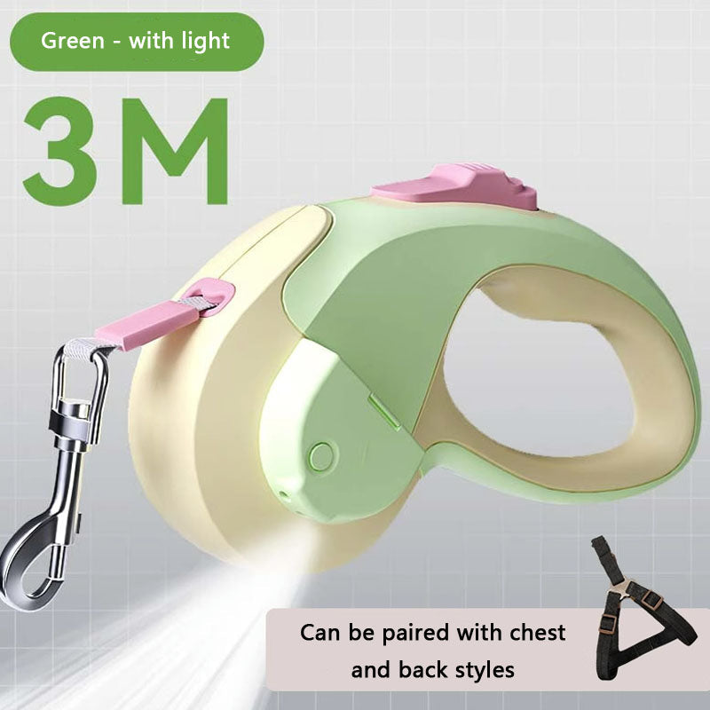Automatic Retractable And Luminous Dog Chain canrusupet