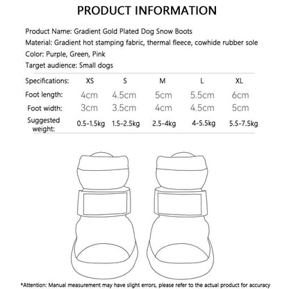 Winter Dog Boots - Thermal Plush Lined Anti-Slip Snow Shoes canrusupet