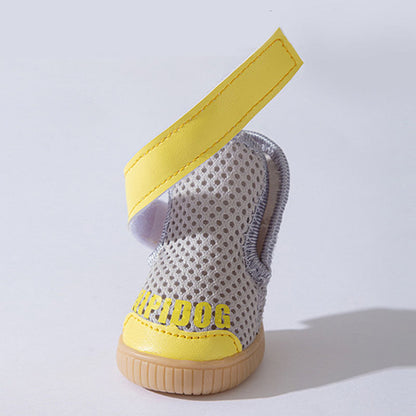 Cow Tendon Sole Mesh Breathable Dog Shoes For Small Dogs canrusupet