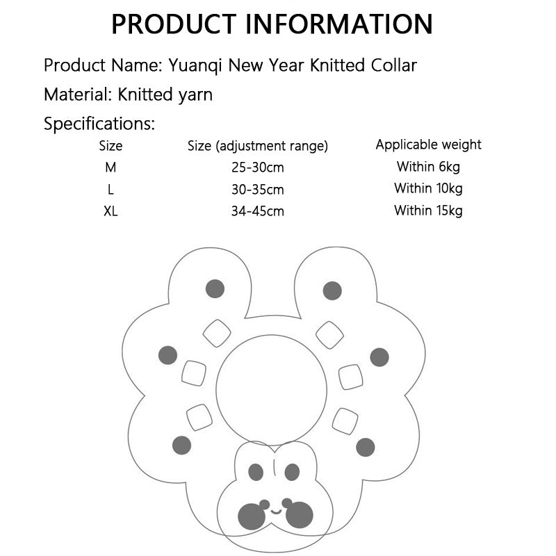 Festive Knit Cat Collar - Handmade Xmas & New Year Pet Gift canrusupet