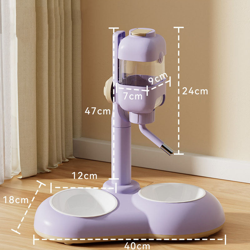 Adjustable Drinking Fountain Cat Bowls For Integrated canrusupet