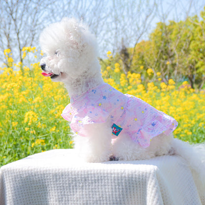 Dog Or Cat Clothes Floral Garden Dress - canrusupet