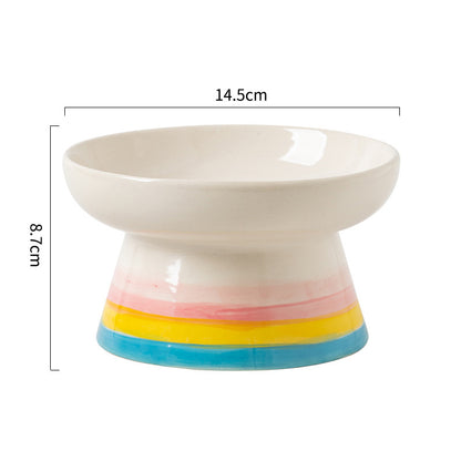 Ceramic Cat Bowl Pet Food Bowl Pet Feeding Bowl Suitable For Cats and Small Dogs - canrusupet