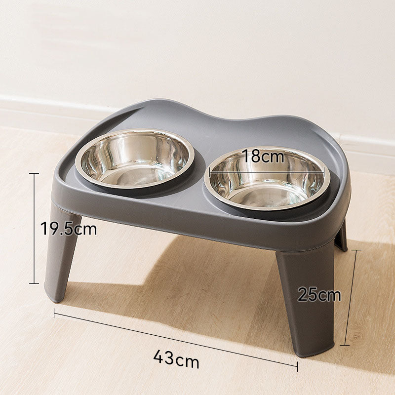Folding Elevated Double Bowl Style Dog Bowl For Pet canrusupet