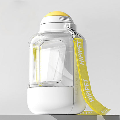 Dog Water Bottle With Food Storage - Portable Travel Cup canrusupet
