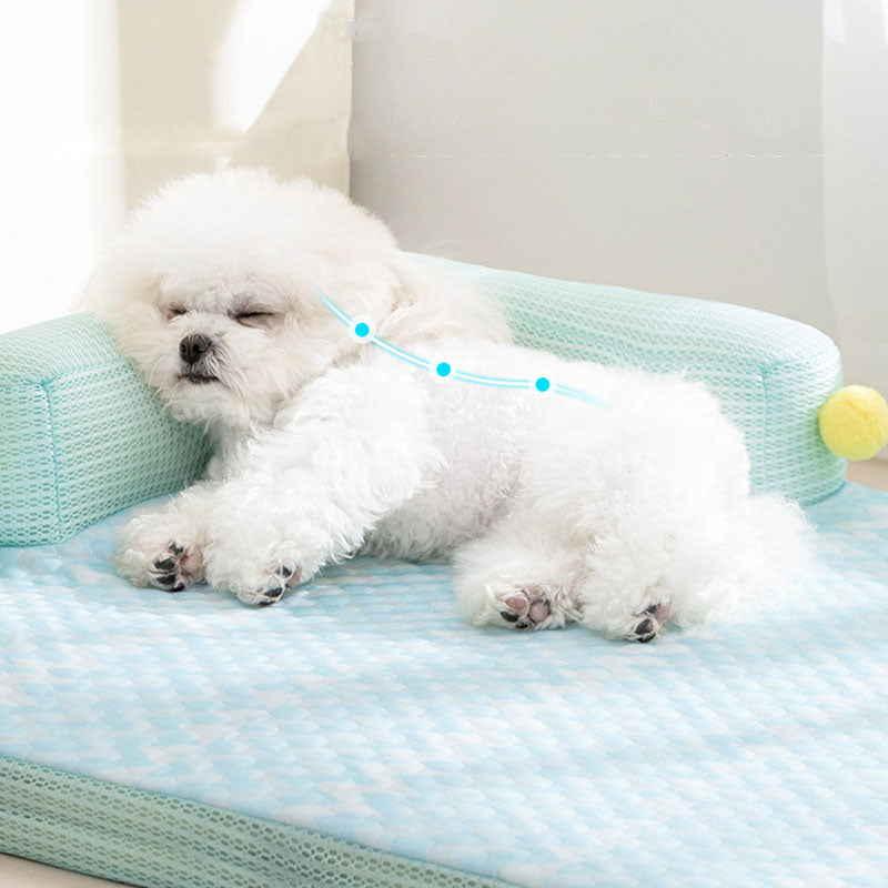 L-type Cool Feeling Sofa Style Dog Kennel For Cats Dogs canrusupet