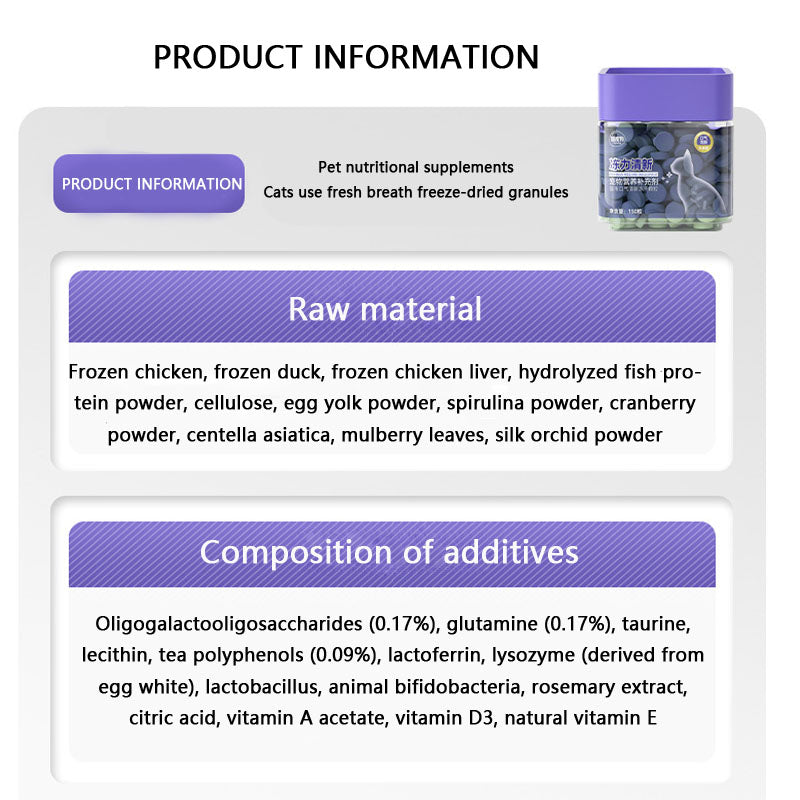 Freshens Breath Freeze Dried Particle For Cats Dogs canrusupet