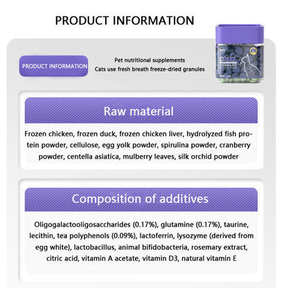 Freshens Breath Freeze Dried Particle For Cats Dogs canrusupet